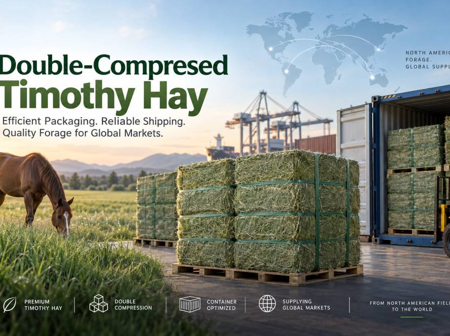 Double Compressed Timothy Hay for Export
