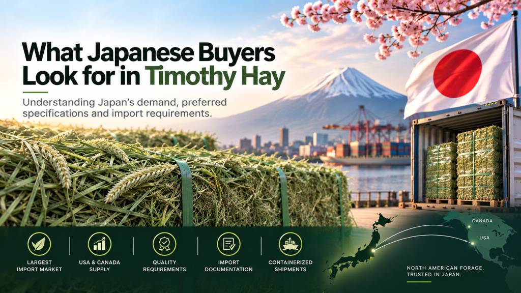 Timothy hay for Japan