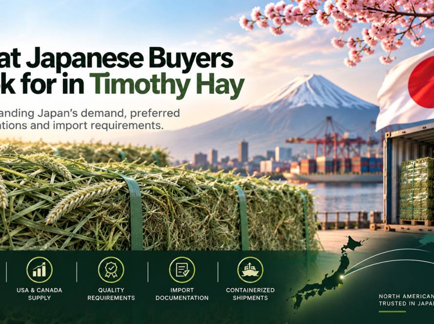 Timothy hay for Japan